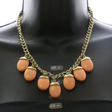 Mi Amore Necklace-Earring-Set Gold-Tone/Pink