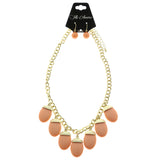 Mi Amore Necklace-Earring-Set Gold-Tone/Pink