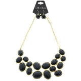 Mi Amore Necklace-Earring-Set Gold-Tone/Black