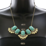 Mi Amore Necklace-Earring-Set Gold-Tone/Blue