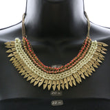 Mi Amore Feather Statement-Necklace Gold-Tone/Pink