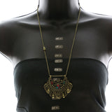 Mi Amore Coins Necklace-Earring-Set Gold-Tone/Multicolor