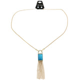 Mi Amore Iridescent Necklace-Earring-Set Gold-Tone/Blue