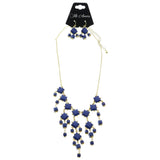 Mi Amore Necklace-Earring-Set Gold-Tone/Blue