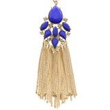 Mi Amore Necklace-Earring-Set Gold-Tone/Blue