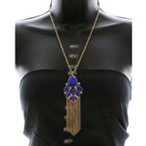 Mi Amore Necklace-Earring-Set Gold-Tone/Blue