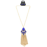 Mi Amore Necklace-Earring-Set Gold-Tone/Blue