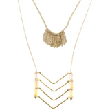 Mi Amore Long-Necklace Gold-Tone/White