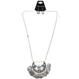 Mi Amore Coins Necklace-Earring-Set Silver-Tone/Multicolor