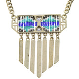 Mi Amore Necklace-Earring-Set Gold-Tone/Blue