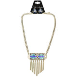 Mi Amore Necklace-Earring-Set Gold-Tone/Blue