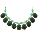 Mi Amore Necklace-Earring-Set Gold-Tone/Green