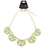 Mi Amore Necklace-Earring-Set Gold-Tone/Green