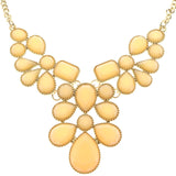 Mi Amore Necklace-Earring-Set Gold-Tone/Peach