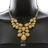 Mi Amore Necklace-Earring-Set Gold-Tone/Peach