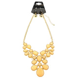 Mi Amore Necklace-Earring-Set Gold-Tone/Peach