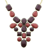 Mi Amore Necklace-Earring-Set Gold-Tone/Purple