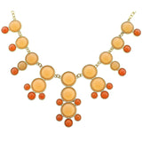 Mi Amore Necklace-Earring-Set Gold-Tone/Orange