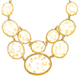 Mi Amore Necklace-Earring-Set Gold-Tone/White