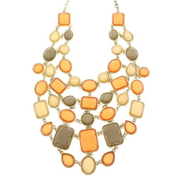 Mi Amore Necklace-Earring-Set Gold-Tone/Multicolor