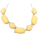 Mi Amore Necklace-Earring-Set Gold-Tone/White