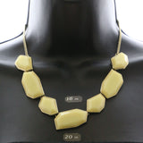 Mi Amore Necklace-Earring-Set Gold-Tone/White