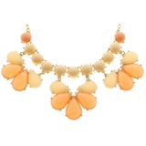 Mi Amore Necklace-Earring-Set Gold-Tone/Peach