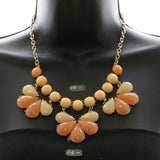 Mi Amore Necklace-Earring-Set Gold-Tone/Peach