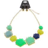 Mi Amore Necklace-Earring-Set Gold-Tone/Multicolor