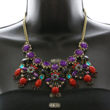 Mi Amore Iridescent accents Necklace-Earring-Set Gold-Tone/Multicolor