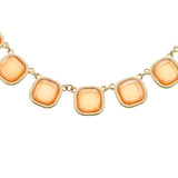 Mi Amore Necklace-Earring-Set Gold-Tone/Orange