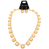 Mi Amore Necklace-Earring-Set Gold-Tone/Orange