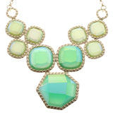 Mi Amore Necklace-Earring-Set Gold-Tone/Green