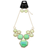 Mi Amore Necklace-Earring-Set Gold-Tone/Green