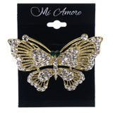 Mi Amore Butterfly Brooch-Pin Gold-Tone/Green