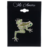 Mi Amore Frog Brooch-Pin Green/Silver-Tone