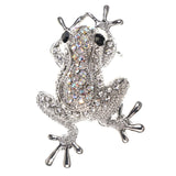 Mi Amore Frog Brooch-Pin Silver-Tone