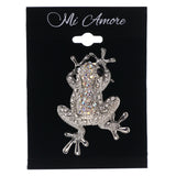 Mi Amore Frog Brooch-Pin Silver-Tone