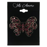 Mi Amore Butterfly Brooch-Pin Purple/Black