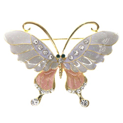 Mi Amore Butterfly Brooch-Pin Multicolor/Gold-Tone