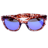 Mi Amore UV protection Scratch resistant Vintage Style Sunglasses Brown & Blue