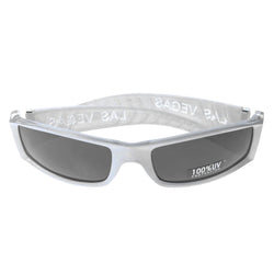 Mi Amore UV protection Las Vegas logo Sport-Sunglasses White & Black