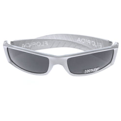 Mi Amore UV protection Florida logo Sport-Sunglasses White