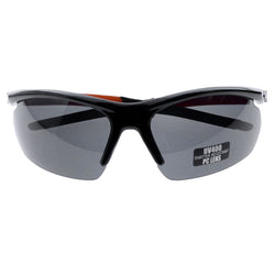 Mi Amore UV protection Shatter resistant Polycarbonate Semi-Rimless-Sunglasses Black & Orange