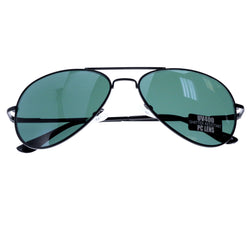 Mi Amore UV protection Shatter resistant Polycarbonate Aviator-Sunglasses Black & Green