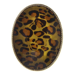 Mi Amore Cheetah Print Crystal Sized-Ring Brown & Gold-Tone Size 7.00
