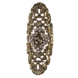 Mi Amore Filigree Crystal Sized-Ring Gold-Tone Size 8.00