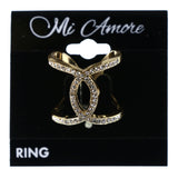 Mi Amore Crystal Sized-Ring Gold-Tone/Silver-Tone Size 9.00