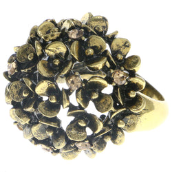 Mi Amore Bouquet Sized-Ring Gold-Tone Size 8.00