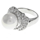 Mi Amore Crystal Sized-Ring Silver-Tone Size 7.00